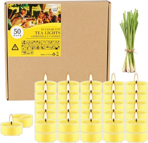 רק 11.8$\45 ש"ח (משלוח חינם בהגעה לסכום כולל של 49$ ומעלה) לחבילה של 50 נרות צינטרונלה דוחי יתושים, כל נר בוער למשך 4 שעות!!