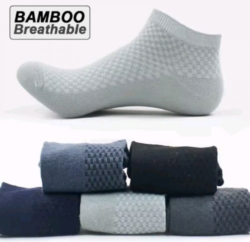 רק 4.3$/14 ש״ח לסט גרבי הבמבוק הקצרים לגברים (5 זוגות) – נושמים, גמישים ונוחים ליום-יום, עבודה וספורט!!