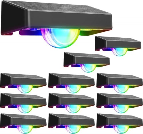 רק 99 ש"ח (משלוח חינם בהגעה לסכום כולל של 49$ ומעלה) לסט 12 יח' תאורה סולארית חכמה לגדר, מדרגות או קיר עם 9 מצבי תאורה וסנכרון צבעים מלא!!