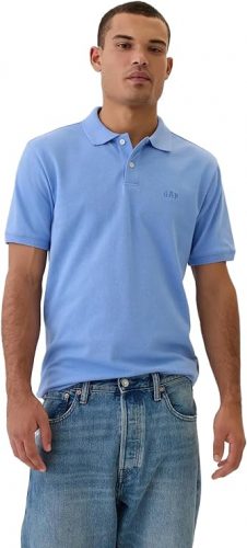 רק 12.5$/41 ש״ח (משלוח חינם בהגעה לסכום כולל של 49$ ומעלה) לחולצת הפולו הקלאסית לגבר GAP Logo Pique – עשויה כותנה רכה עם לוגו רקום למראה יומיומי מוקפד ונעים!!