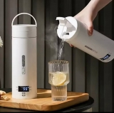 רק 19.7$/66 ש״ח לכוס תרמית חשמלית ניידת בנפח 450 מ״ל עם חימום מובנה, תפריט באנגלית ועיצוב בטיחותי נגד כוויות!!