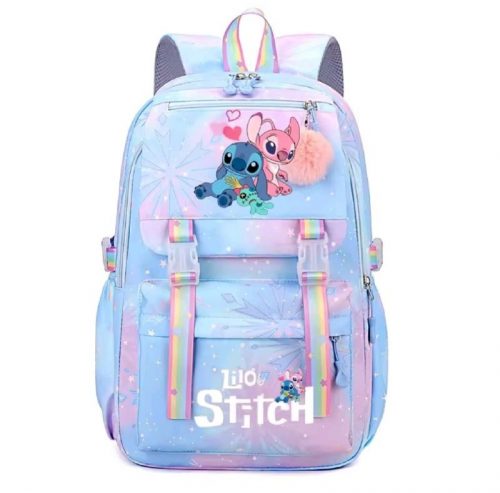 רק 13$/42 ש״ח לתיק גב גדול בעיצוב סטיץ' מתוק – מושלם לבית ספר, גן או טיולים לבנות שאוהבות אנימה!!