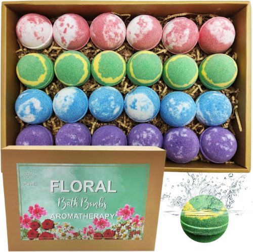 רק 18.7$\70 ש"ח (משלוח חינם בהגעה לסכום כולל של 49$ ומעלה) ל 24 פצצות אמבטיה טבעיות!!