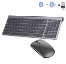 רק 18$/58 ש״ח לסט מקלדת ועכבר אלחוטיים בעברית בעיצוב אלומיניום דק ואלגנטי – חיבור כפול, סוללות נטענות ותמיכה בשלושה מכשירים במקביל!!