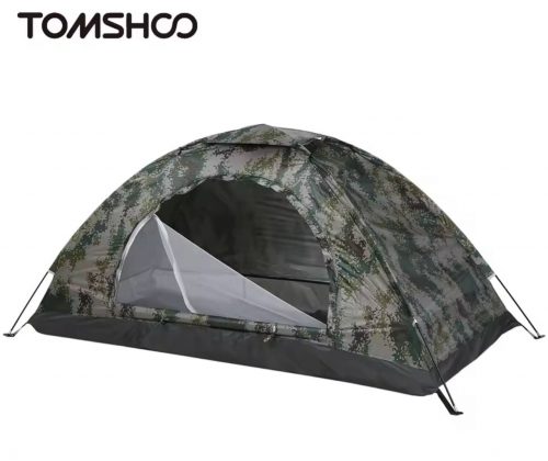 רק 18$/58 ש״ח לאוהל קמפינג קל ל‑1–2 אנשים מבית Tomshoo — פתרון קל, מהיר ונוח לטיול, חוף, דיג או קמפינג!!