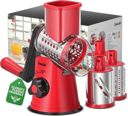 רק 24.9$/81 ש״ח (משלוח חינם בהגעה לסכום כולל של 49$ ומעלה) למגרדת סיבובית איכותית מבית Geedel עם 3 להבים מתחלפים ויניקה נגד החלקה!!