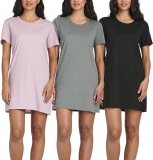 רק 26.3$/85 ש״ח (משלוח חינם בהגעה לסכום כולל של 49$ ומעלה) לסט של 3 כותנות שינה מכותנה לנשים של Real Essentials – רכות, נושמות ונוחות במיוחד!!