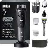רק 94.9$/294 ש״ח מחיר סופי כולל הכל עד דלת הבית למכונת תספורת ועיצוב Braun Series 9 AIO9535 עם 40 דרגות אורך, מצב PowerBoost וסוללה חזקה עד 120 דקות עבודה אלחוטית!!