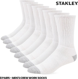 רק 11.1$/35 ש״ח (משלוח חינם בהגעה לסכום כולל של 49$ ומעלה) לסט של 8 זוגות גרבי עבודה לגברים מבית STANLEY – עבים, נוחים, יציבים ומושלמים לעבודה קשה!!