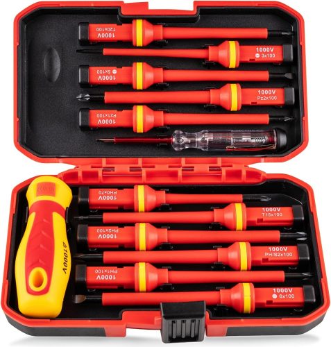 רק 15.9$\57 ש"ח (משלוח חינם בהגעה לסכום כולל של 49$ ומעלה) לסט מברגים מבודדים 1000V עם 13 חלקים!!