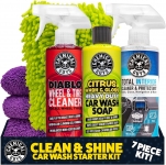 רק 39.9$/130 ש״ח (משלוח חינם בהגעה לסכום כולל של 49$ ומעלה) לערכת הניקוי האולטימטיבית לרכב מבית Chemical Guys – 7 חלקים לשטיפה פנימית וחיצונית, כולל סבון, מנקה ג׳נטים, פנים וכפפת שטיפה!!