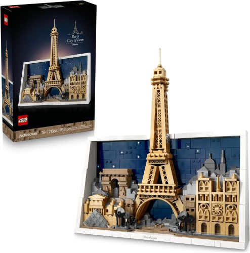 רק 79.9$/247 ש״ח מחיר סופי כולל הכל עד דלת הבית לסט LEGO Architecture Paris עם 958 חלקים, דגם פרימיום מרהיב של אייקוני פריז ועיצוב מושלם לבית או למשרד!!