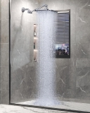 רק 29.9$\103 ש"ח (משלוח חינם בהגעה לסכום כולל של 49$ ומעלה) לראש מקלחת מפל גשם מבית Veken בגודל 11.8 אינץ' כולל זרוע הארכה ולחץ מים גבוה!!