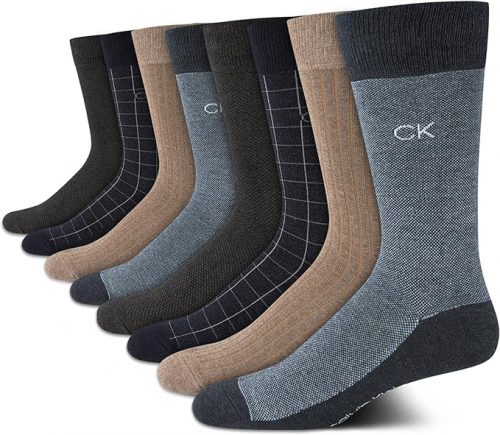 רק 22$\83 ש"ח (משלוח חינם בהגעה לסכום כולל של 49$ ומעלה) ל 8 זוגות גרביים אלגנטיות לגבר מבית Calvin Klein!!