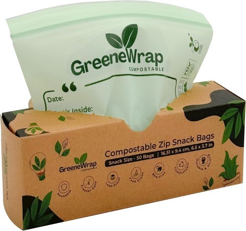 רק 11.8$/39 ש״ח (משלוח חינם בהגעה לסכום כולל של 49$ ומעלה) לסט של 50 שקיות אחסון מתכלות מבית GreeneWrap בעובי כפול 2mil עם סגירה הרמטית לשימוש רב־פעמי!!