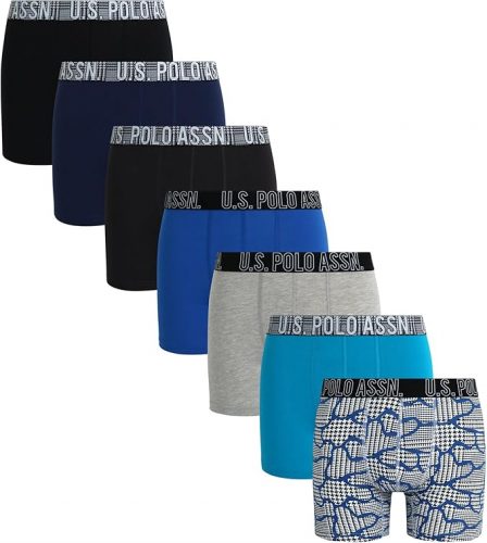 רק 23.7$/77 ש״ח (משלוח חינם בהגעה לסכום כולל של 49$ ומעלה) לסט של 7 בוקסרים נושמים ונוחים מבית U.S. Polo Assn. עם גזרה ספורטיבית, בד רך ופתח אוורור קדמי!!