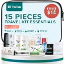 רק 7.9$/24 ש״ח (משלוח חינם בהגעה לסכום כולל של 49$ ומעלה) לסט היגיינה 15 פריטים Stuhrling Bottle ערכה קומפקטית לנסיעות, מאושרת לטיסה, ארוזה בתיק שקוף ומוכנה לשימוש מיידי!!