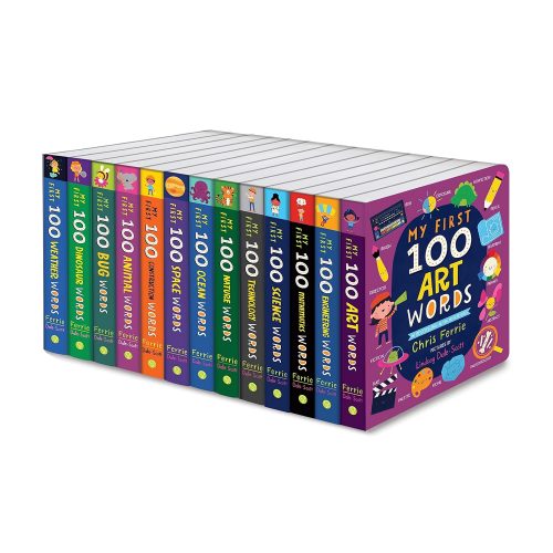 רק 233 ש"ח מחיר סופי כולל הכל עד דלת הבית למארז 13 ספרים מסידרת My First 100 Words ללימוד אנגלית לגיל הרך!! 