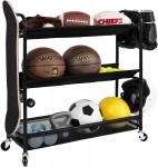 רק 29.9$\105 ש"ח (משלוח חינם בהגעה לסכום כולל של 49$ ומעלה) למתקן אחסון על גלגלים לציוד ספורט, כדורים, קסדות, משקולות ועוד!!