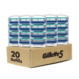 רק 22$\70 ש"ח (משלוח חינם בהגעה לסכום כולל של 49$ ומעלה) לסט של 20 סכיני גילוח Gillette 5!!