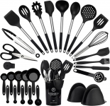 רק 22.9$/74 ש״ח (משלוח חינם בהגעה לסכום כולל של 49$ ומעלה) לסט עצום של 28 כלי מטבח מסיליקון עמיד בחום עם ידיות נירוסטה ומעמד – מתאים לכל מטבח מודרני!!