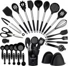 רק 22.9$/74 ש״ח (משלוח חינם בהגעה לסכום כולל של 49$ ומעלה) לסט עצום של 28 כלי מטבח מסיליקון עמיד בחום עם ידיות נירוסטה ומעמד – מתאים לכל מטבח מודרני!!
