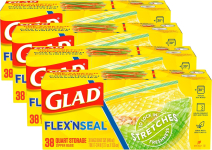 רק 32$/102 ש״ח (משלוח חינם בהגעה לסכום כולל של 49$ ומעלה) ל־152 שקיות Glad Flex'N Seal – גמישות, עמידות, איכותיות ונוחות במיוחד לשימוש יומיומי!!