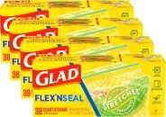 רק 32$/102 ש״ח (משלוח חינם בהגעה לסכום כולל של 49$ ומעלה) ל־152 שקיות Glad Flex'N Seal – גמישות, עמידות, איכותיות ונוחות במיוחד לשימוש יומיומי!!