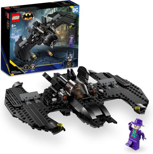רק 54.9$/170 ש״ח מחיר סופי כולל הכל עד דלת הבית לסט LEGO DC Batwing 76265 עם באטמן והג’וקר, מטוס אייקוני מסרט 1989, משגרי ירי ותא טייס נפתח להרפתקאות מלאות אקשן!!