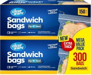 רק 14.9$/48 ש״ח (משלוח חינם בהגעה לסכום כולל של 49$ ומעלה) לזוג קופסאות של 300 שקיות סנדוויץ׳ איכותיות עם סגירת רוכסן לשימור טריות!!