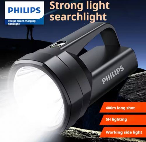 רק 19.9$\75 ש״ח עם הקופון 03BFAE לפנס LED רב עוצמה נטען עם 4 מצבי תאורה מבית פיליפס Philips!!