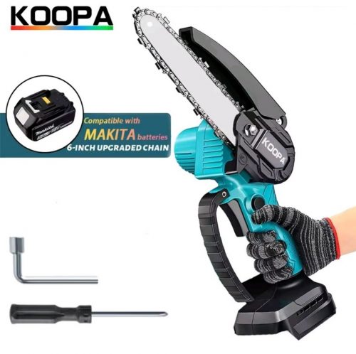 רק 19.2$/61 ש״ח למסור שרשרת חשמלי 6 אינץ’ תואם מקיטה 18V – קל משקל, חזק, ונוח לעבודות גינה ועץ!!