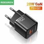 רק 3.7$/15 ש״ח למטען הקיר המהיר הנהדר Rocoren PD 20W GaN!!