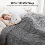 רק 55.6$/182 ש״ח מחיר סופי כולל הכל עד דלת הבית לשמיכה כבדה זוגית Wemore במשקל 6.8 ק״ג עם פליז Sherpa רך ונעים במיוחד!!