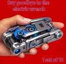 רק 4.6$/14 ש״ח לסט כלי עבודה מתקפל 16-ב-1 עם ראש מסתובב ואחיזה נגד החלקה שמאפשר לבצע תיקונים קטנים בבית, ברכב או באופניים עם כלי קומפקטי אחד!!