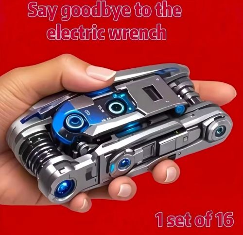 רק 4.6$/14 ש״ח לסט כלי עבודה מתקפל 16-ב-1 עם ראש מסתובב ואחיזה נגד החלקה שמאפשר לבצע תיקונים קטנים בבית, ברכב או באופניים עם כלי קומפקטי אחד!!