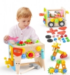 רק 19.9$\72 ש"ח (משלוח חינם בהגעה לסכום כולל של 49$ ומעלה) לערכת כלי עבודה מעץ לילדים עם 51 חלקים חינוכיים בסגנון מונטסורי!!