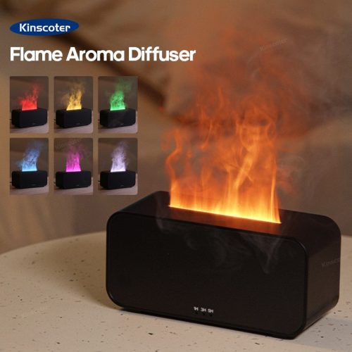 רק 7.1$/22 ש״ח למפיץ הריח הלהבתי האולטרסוני Flame Aroma Diffuser עם תאורת להבה צבעונית, טיימר וניחוח מותאם אישית!!