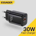 רק 5.3$\19 ש"ח למטען הקיר המהיר הנהדר Essager 30W!!