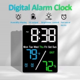 רק 7.1$/22 ש״ח לשעון השולחני הדיגיטלי עם תצוגת טמפרטורה, תאריך, יום בשבוע ושתי אזעקות נפרדות!!