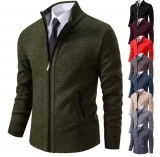 רק 14$/48 ש"ח לקרדיגן הסרוג האלגנטי לגברים עם רוכסן מלא וצווארון עומד – חם, נוח וסטייל קלאסי לעונות הקרות!!
