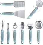 רק 9.9$/31 ש״ח (משלוח חינם בהגעה לסכום כולל של 49$ ומעלה) לסט של 9 גאדג'טים למטבח HIFIND עם נירוסטה איכותית, ידיות נוחות, עיצוב ארגונומי ושימוש יומיומי!!