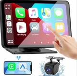 רק 45.9$/150 ש״ח (משלוח חינם בהגעה לסכום כולל של 49$ ומעלה) למסך ה־CarPlay האלחוטי 7″ מבית ‎Kiswuren‎ עם מצלמת רוורס, ניווט ‎GPS‎ ותמיכה מלאה ב־Apple CarPlay ו־Android Auto!!