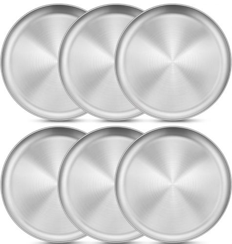 רק 19.9$/65 ש"ח (משלוח חינם בהגעה לסכום כולל של 49$ ומעלה) לסט של 6 צלחות נירוסטה איכותיות מבית Homikit!!