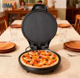 רק 42$/135 ש״ח למכונת פיצה חשמלית Electro Max בעוצמה של 1400W עם חימום מהיר, משטח 30 ס״מ וציפוי מונע הדבקה!!