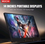 רק 38.4$/126 ש״ח למסך נייד MUCAI N140-S36 בגודל ‎14‎ אינץ' עם חיבור USB-C ו-HDMI – מושלם ללפטופ, קונסולה או עבודה בדרכים!!