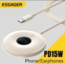 רק 6.1$/20 ש״ח לטעינה אלחוטית מהירה ונוחה עם המטען המגנטי מבית Essager!!