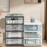 רק 7.5$/25 ש"ח לארגונית שולחנית רב־שכבתית עם מגירות – פתרון אחסון חכם ומעוצב לשולחן העבודה בבית או במשרד!!