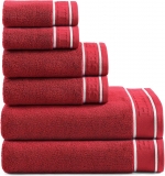רק 69.9$/229 ש״ח מחיר סופי כולל הכל עד דלת הבית לסט מגבות רחצה איכותי Tommy Hilfiger Legacy בצבע אדום קלאסי ורך במיוחד!!