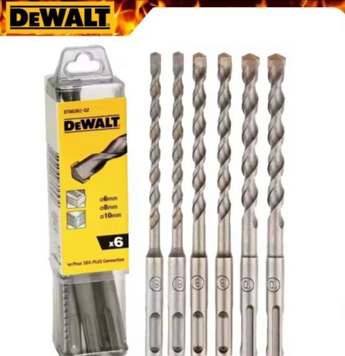 רק 12.4$/40 ש״ח לסט מקדחי SDS Plus מבית DEWALT – שישה מקדחים עמידים במיוחד לקידוח מדויק בבטון ובלוקים!!